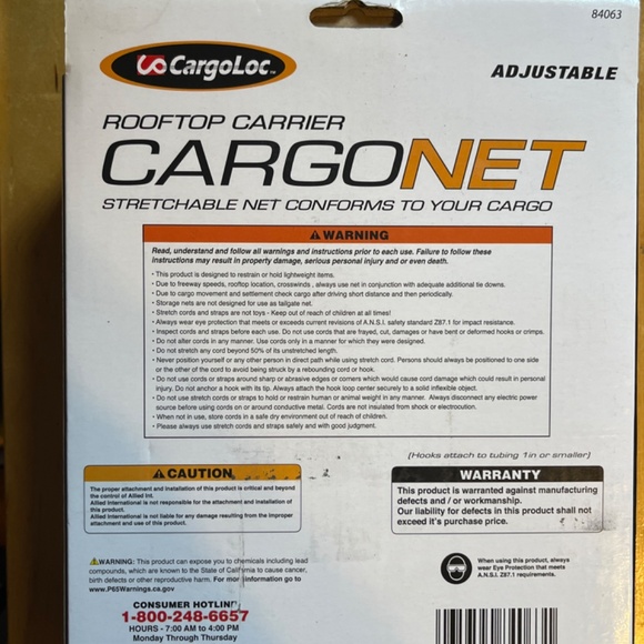 CargoLoc 46" x 34" x 16 Hooks - Rooftop Basket Net, Multi, One Size - Picture 5 of 5